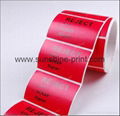 We produce adhesive sticker, packaging label