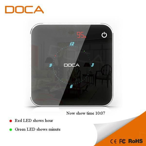 8400mAh dual USB external power bank with led electronic clock 3