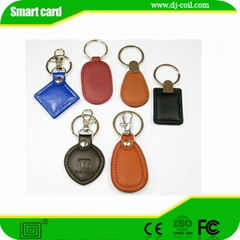 Factory price leather nfc keyfob for access control