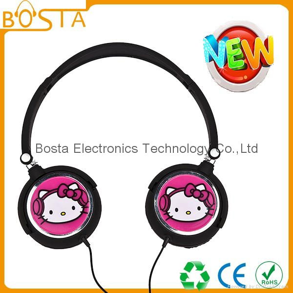 Fashion online selling bulk order top hello kitty headphone