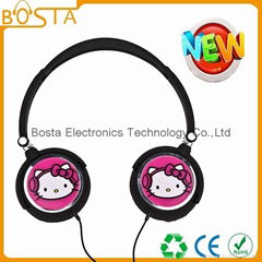 Fashion online selling bulk order top hello kitty headphone