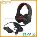 Full color new choice USB changing color LED gaming headset  2