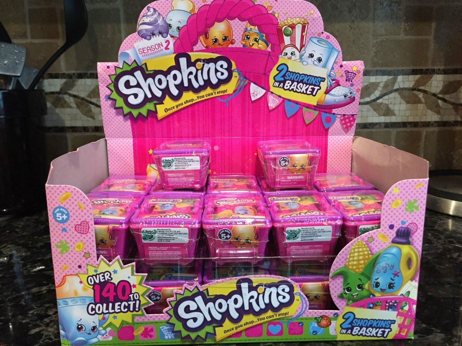 in stock  hottest sell shopkins toys 2 shopkins in a basket 