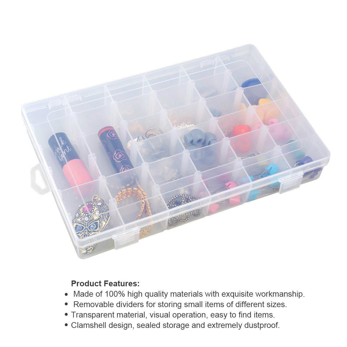 protable clear plastic storage jewelry box  4