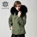 2015 fashion women fur parka 1