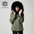 2015 fashion women fur parka 2