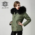 2015 fashion women fur parka 4