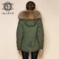 Real fur parka with fur lining and removeable fur collar 5
