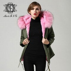 Mr&Mrs Fur parka With real fur hotsale style