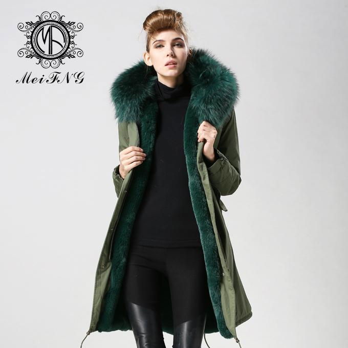 rabbit fur coat for women ,soft touch,comfortable fur lining 3