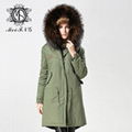Unisex fur jacket  new design with big fur collar 1