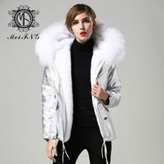 elegent women fur coat new design with