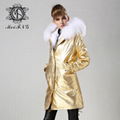 rich women fur coat with thick fox fur lining 4