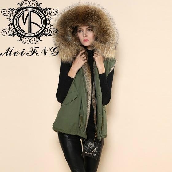 real fur waistcoat for men and women plus size 2