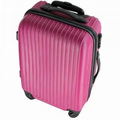 Pink ABS zipper l   age bag,trolley case,trolley bag