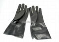 14" PVC Dipped Gloves Smooth Finish Cuff Rough Finish Grip Interlock Liner  1