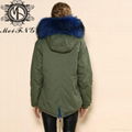 2015 Fashionable Coat Style Long Warm Real Fur Hood Fur Jackets Ladies 2