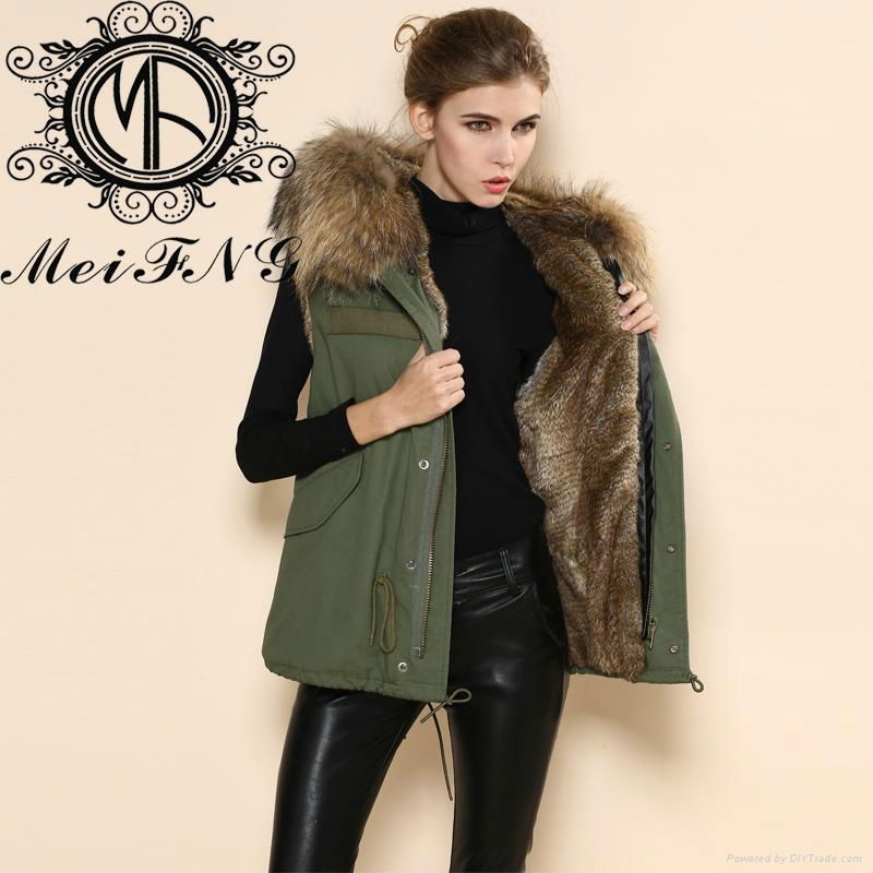 High quality Hot sale ladies fur vest 3