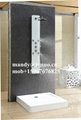 Glass shower panel with massage function