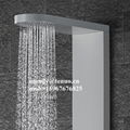 PVC shower panel with glass plate