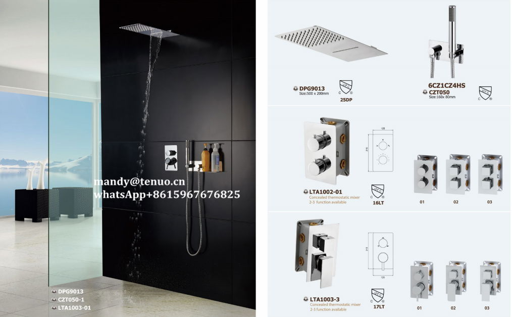 Concealed shower set for hotel project