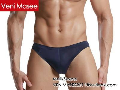  Hot Sale New Design Fashion Sexy Ice Silk Bikini Briefs Men Underwear Factory 3