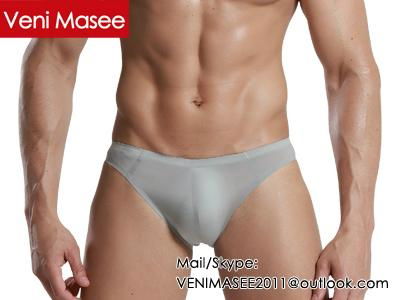  Hot Sale New Design Fashion Sexy Ice Silk Bikini Briefs Men Underwear Factory 4