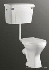 Hot Sell Africa Sanitary Twyford Toilet with Water Tank 