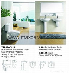 Hot SaleTtwo pieces Washdown Toilet