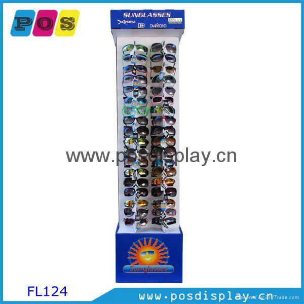 supermarket retail cardboard sunglasses display rack 2