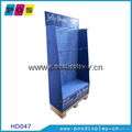 sales cardboard display stand with metal hooks 2