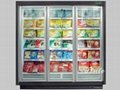supermarket vertical glass door  frozen display cabinet show case 2