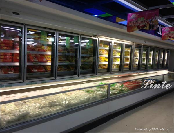 supermarket double  twin refrigerator freezer 4