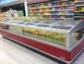 supermarket double island freezer display refrigerator for meat seafood chicken 3