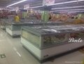 supermarket double island freezer display refrigerator for meat seafood chicken 2