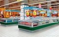 supermarket double island freezer display refrigerator for meat seafood chicken 5