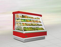 Ladder shelf upright refrigerated showcase