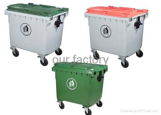 660L plastic trash bin 2