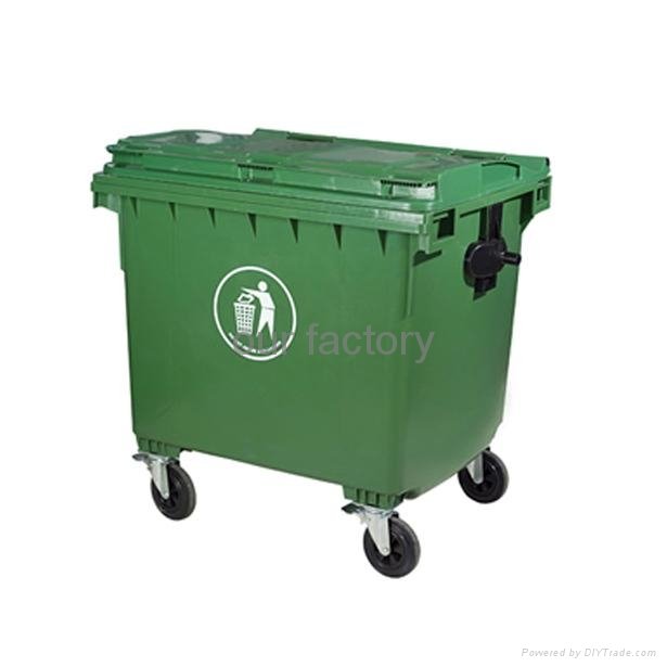 660L plastic trash bin