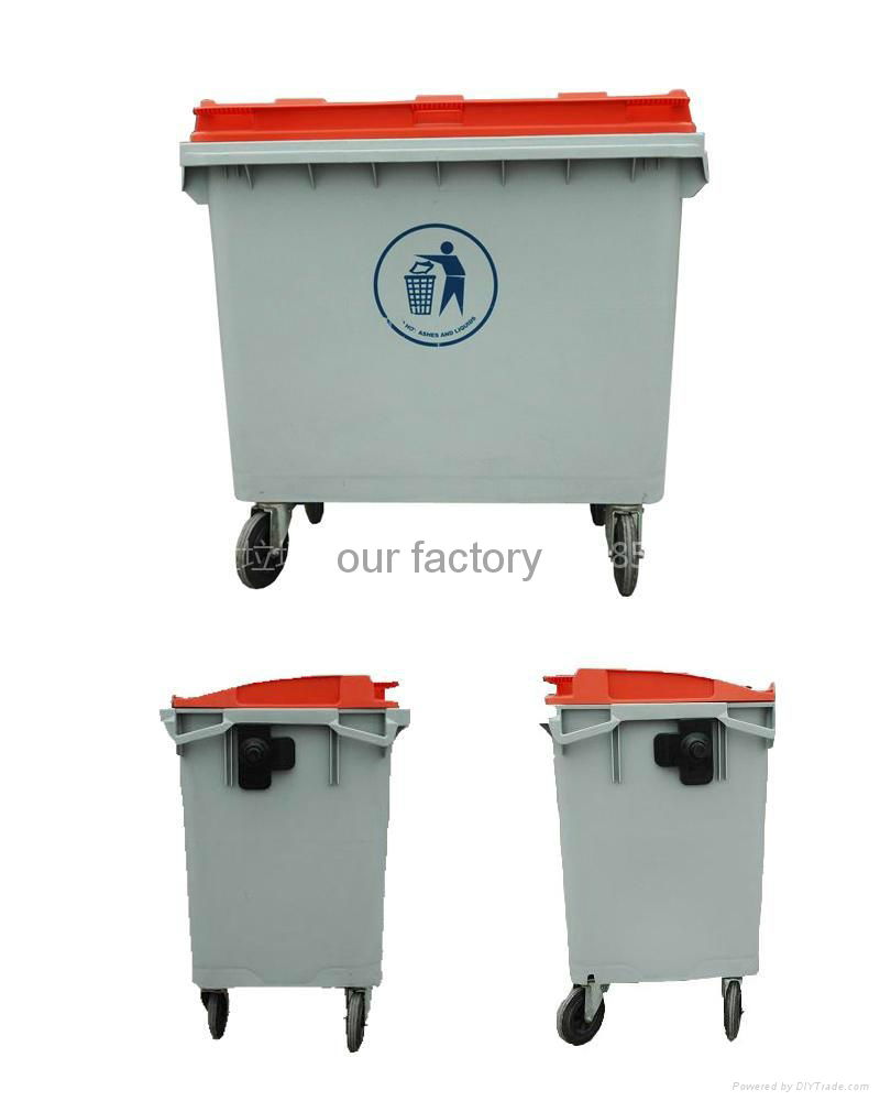 1100L plastic trash bin 3