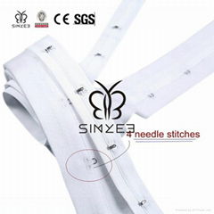 4 needle stitches Hook & Eye