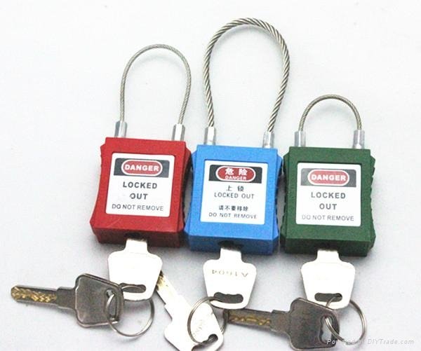 2015 New High Quilty Steel Cable Shackle Padlock 2