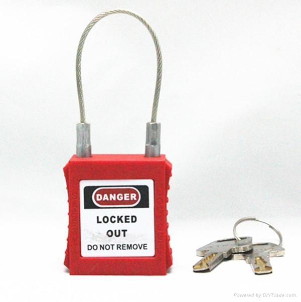 2015 New High Quilty Steel Cable Shackle Padlock 3