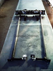 Pneumatic swing in bus door actuator/mechanism