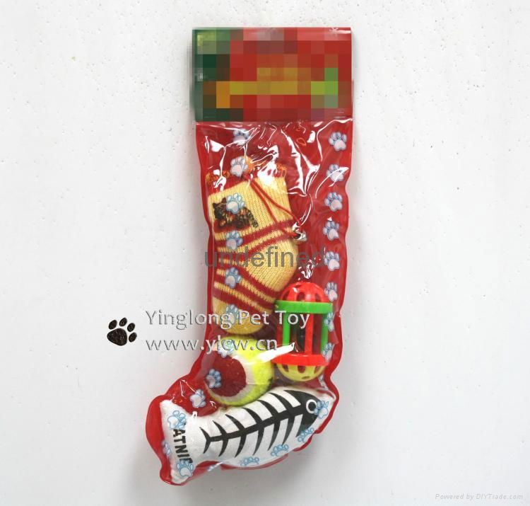 Xmas Cat Toys Set, Cat christmas stocking 2