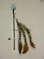 Leopard Pine Needle Plush Tail Feather Cat Teaser 1