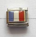 Handcraft National flags stainless steel charms Italian bracelet  3