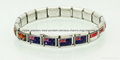 Handcraft National flags stainless steel charms Italian bracelet  5