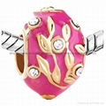 enamel Faberge Egg bead charms for European bracelet 3