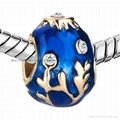 enamel Faberge Egg bead charms for European bracelet 2